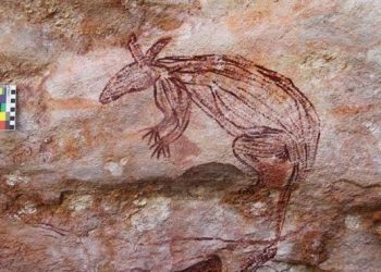Humans and animals mingle in new Aboriginal Rock Art style
