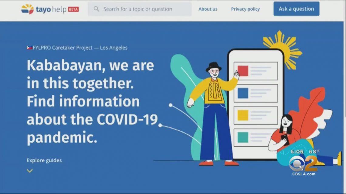 Online Help Desk Provides COVID-19 Information For Filipino Community – CBS Los Angeles